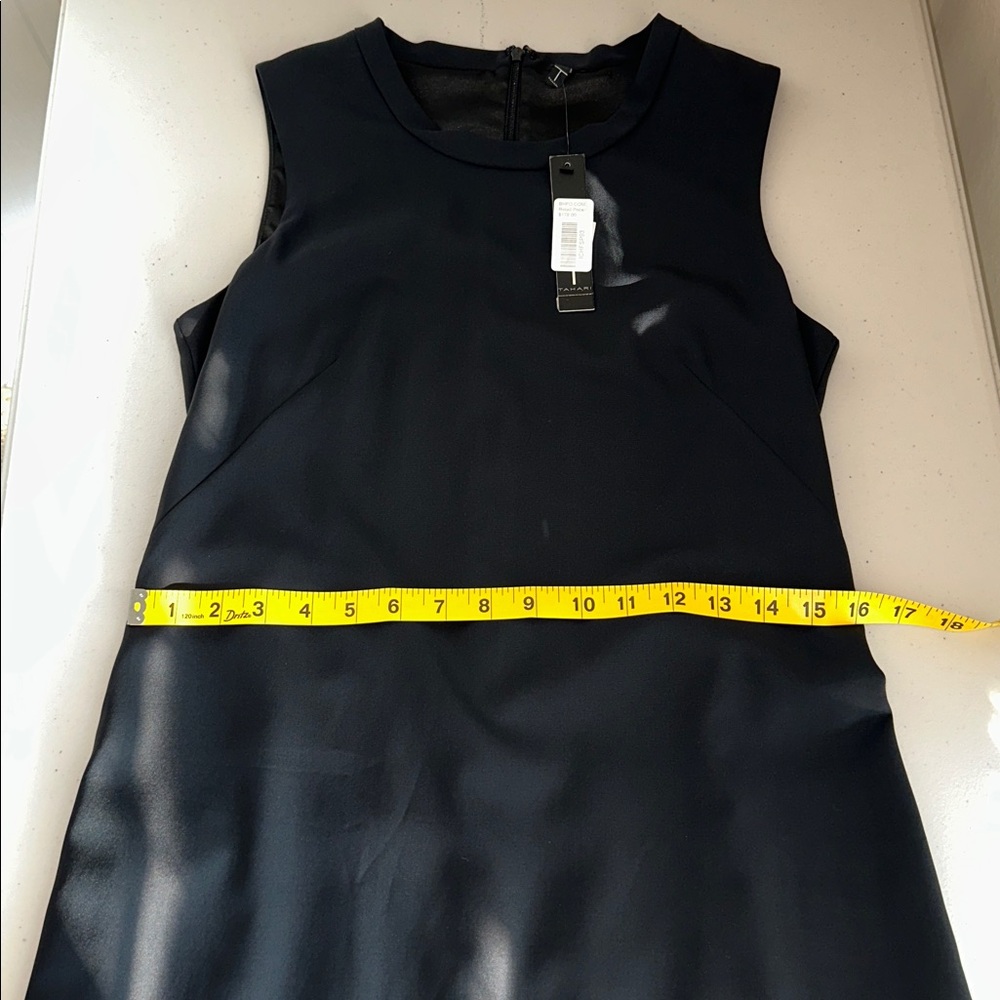 NWT TAHARY Black Omega Dress with Zipper Detail Sz 2. - Picture 9 of 16